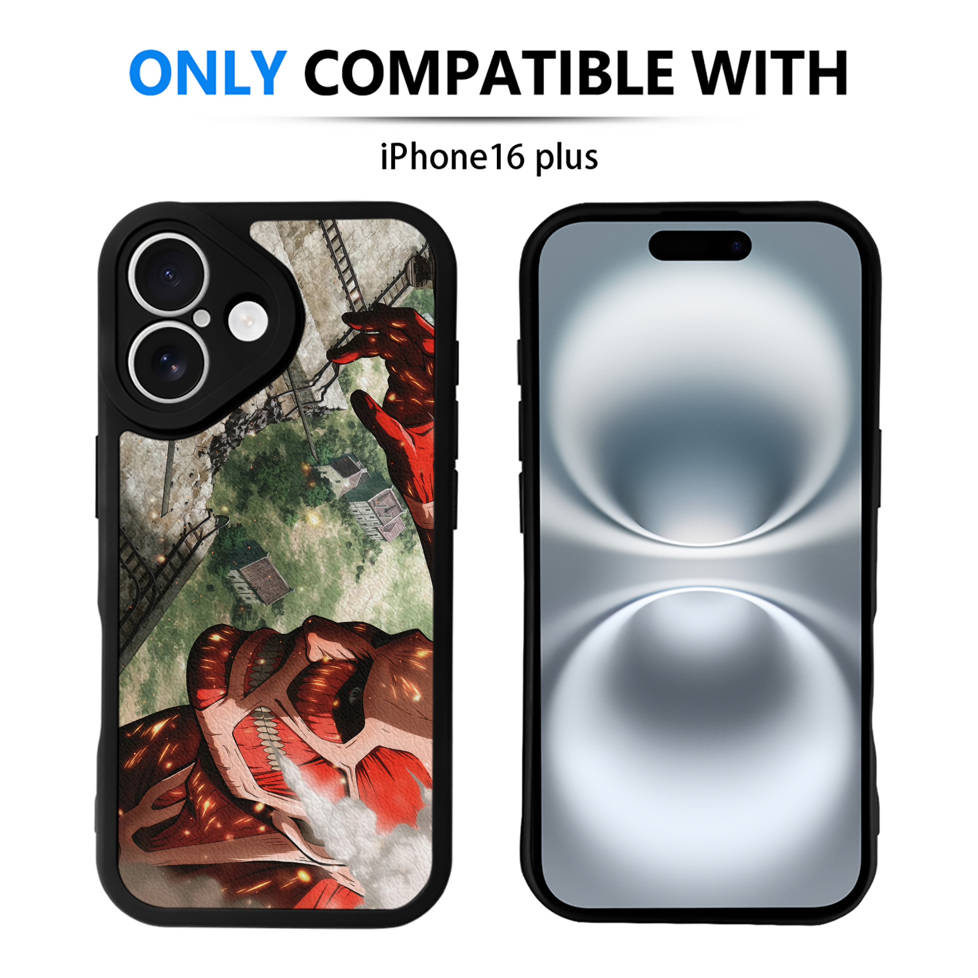 （画像用） 進撃の巨人 Attack on Titan 【iPhone 16シリーズ対応】シリコンスマホケース（レザー調） 材質：シリコン